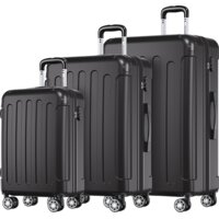 Een afbeelding van TRVLMORE Kofferset 20/24/28'' zwart