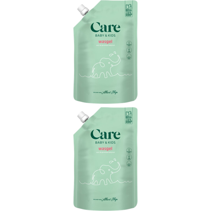 Een afbeelding van Care Kids wasgel refill 2-pack