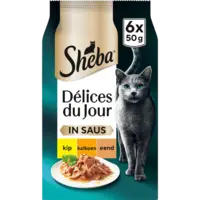 Sheba Délices du jour in saus kip & kalkoen
