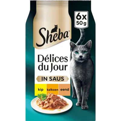 pdp-image-Sheba Délices du jour in saus kip & kalkoen