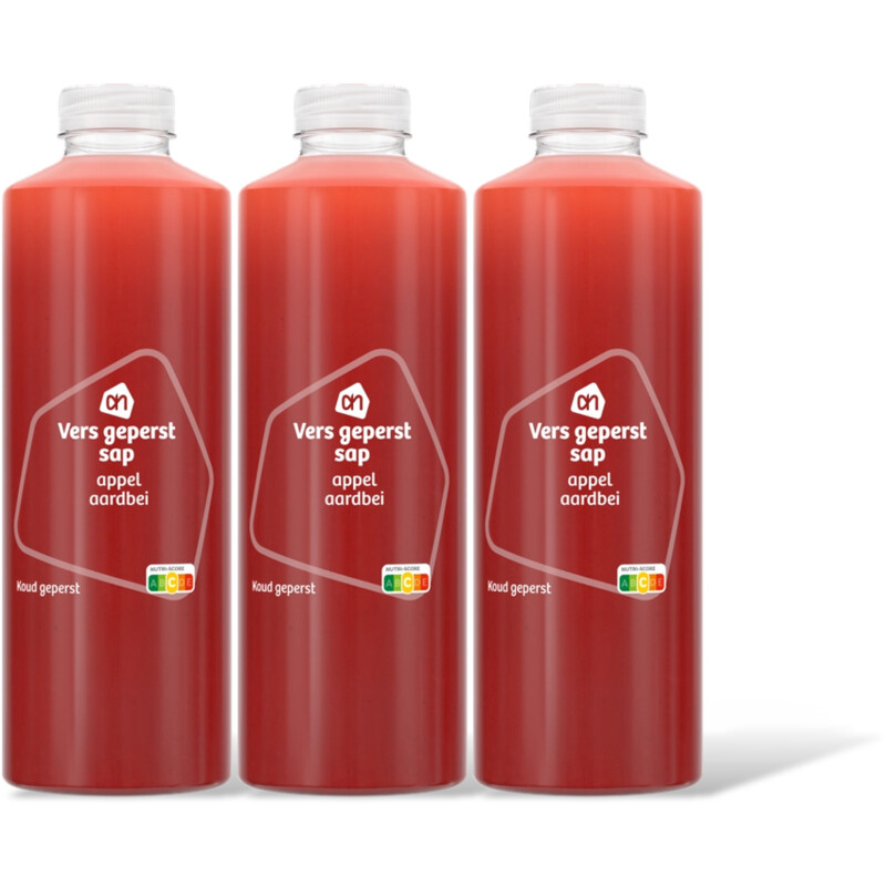 AH Vers geperst sap appel aardbei 3-pack