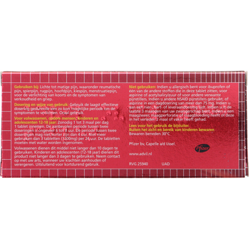 Een afbeelding van Advil Reliva forte 400mg ibuprofen tablet