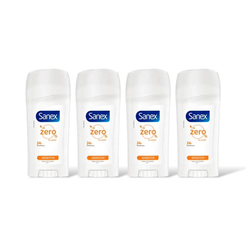 Sanex Zero% sensitive deodorant stick 4-pack
