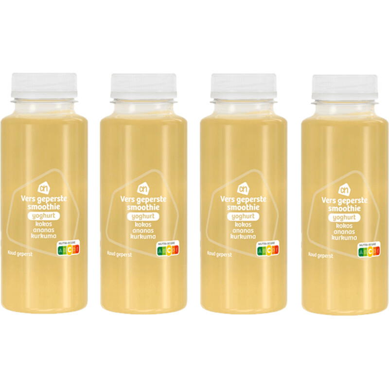 Een afbeelding van AH Verse smoothie yoghurt kokos 4-pack