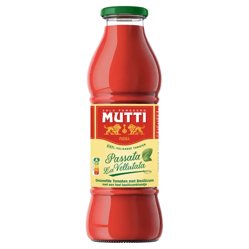 Mutti Passata gezeefde tomaten basilicum
