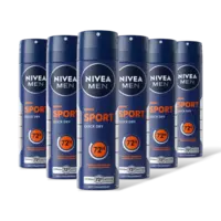 NIVEA Men sport anti transpirant spray 6-pack