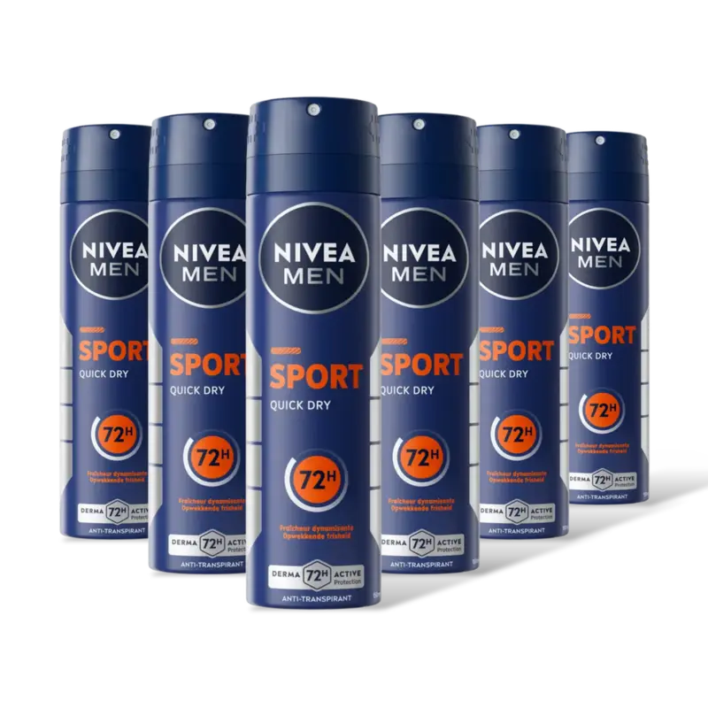 NIVEA Men sport anti transpirant spray 6-pack