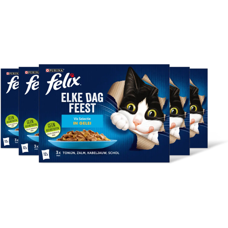 Felix Elke dag feest vis selectie in gelei 5pk