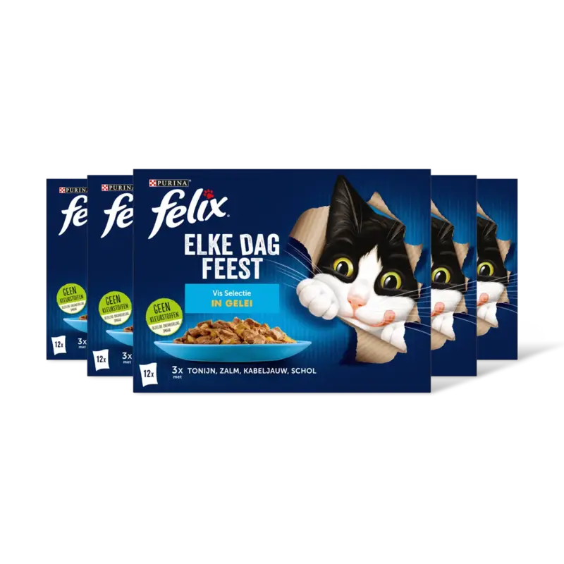 Felix Elke dag feest vis selectie in gelei 5pk