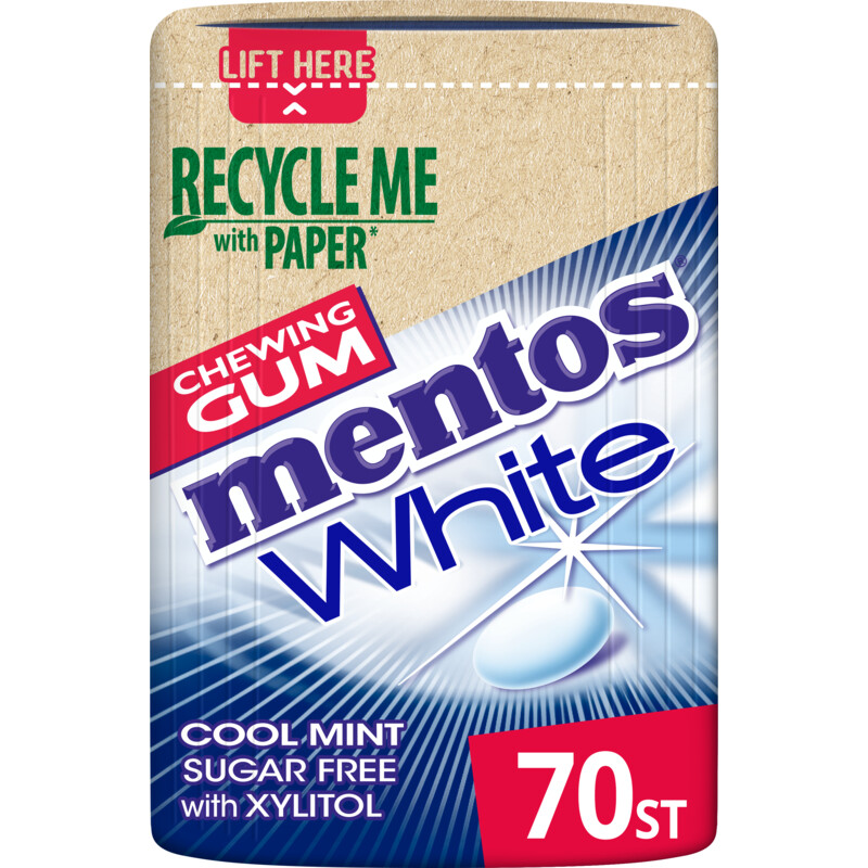 Een afbeelding van Mentos Gum White cool mint