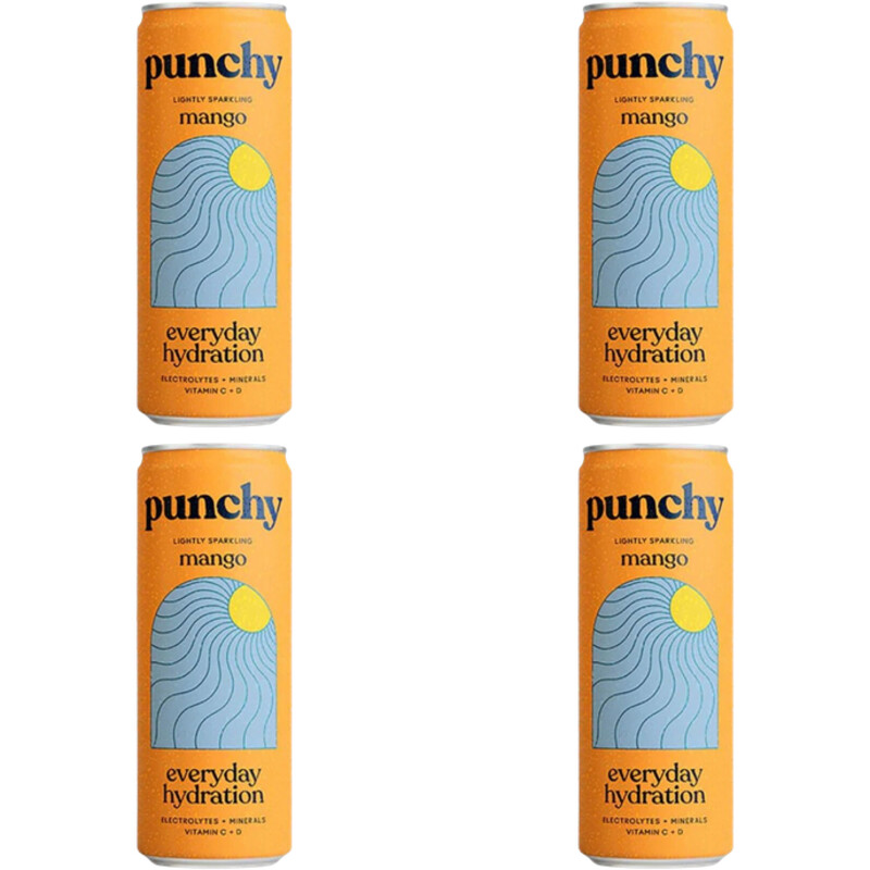 Een afbeelding van Punchy Everyday hydration mango 4-pack