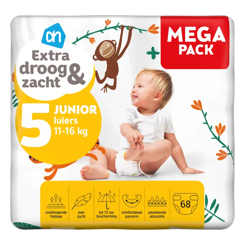 Extra droog en zacht luiers maat 5