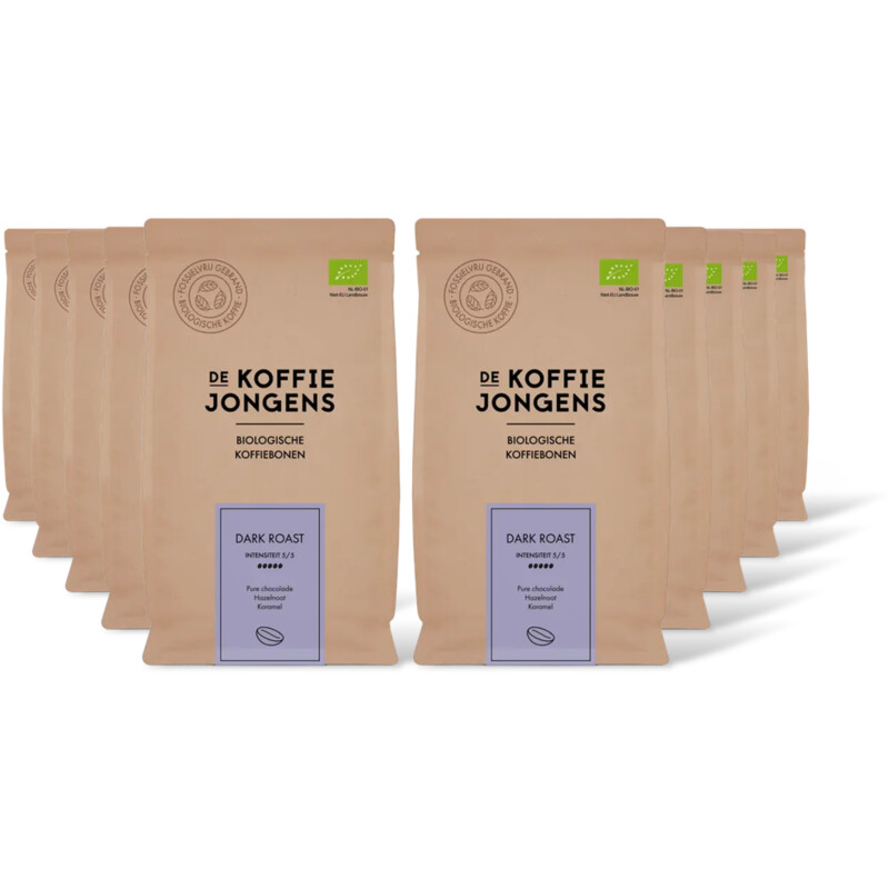 De Koffiejongens Dark roast koffiebonen 10-pack