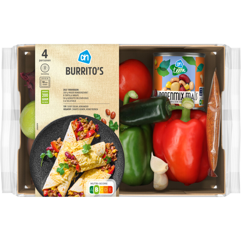 Een afbeelding van AH Mexicaanse burritos verspakket