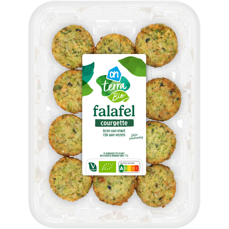Een afbeelding van AH Terra Biologisch falafel courgette