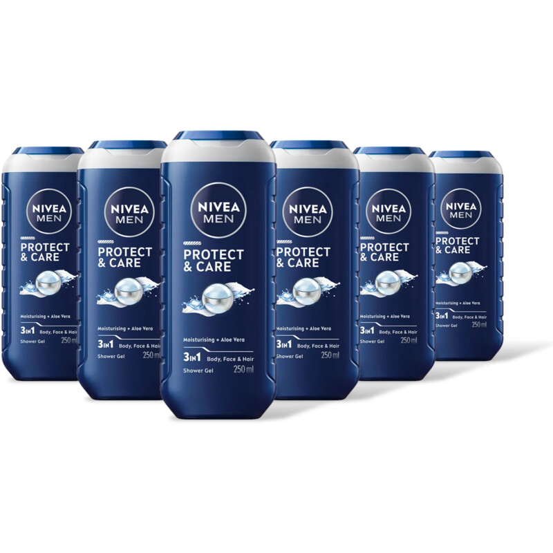 NIVEA Men protect & care douchegel 3-in1 6-pck