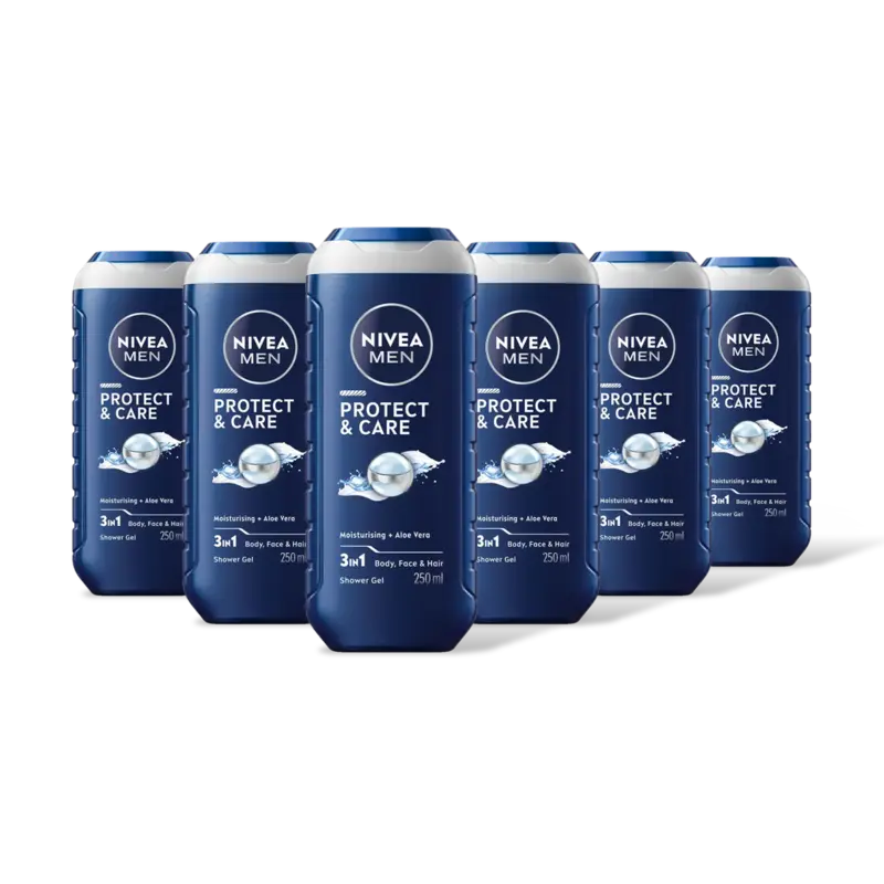 NIVEA Men protect & care douchegel 3-in1 6-pck