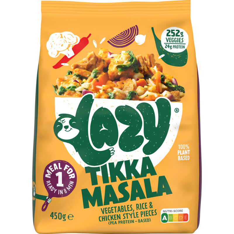 Een afbeelding van Lazy Vegan Tikka masala maaltijd