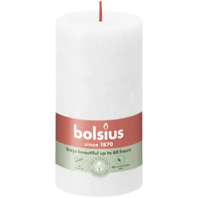 pdp-image-Bolsius Rustieke kaars wit 13cm