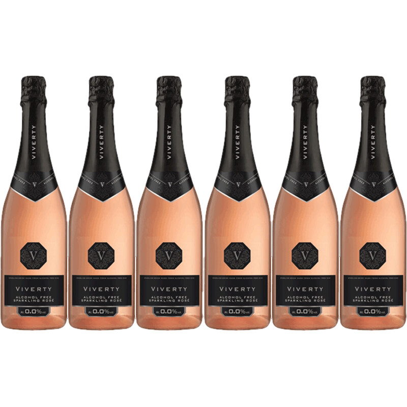 Een afbeelding van Viverty  rose sparkling alcoholvrij 6-pack