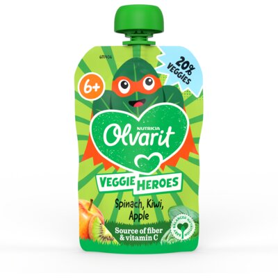 pdp-image-Olvarit Veggie heroes spinach, kiwi, appel 6m+