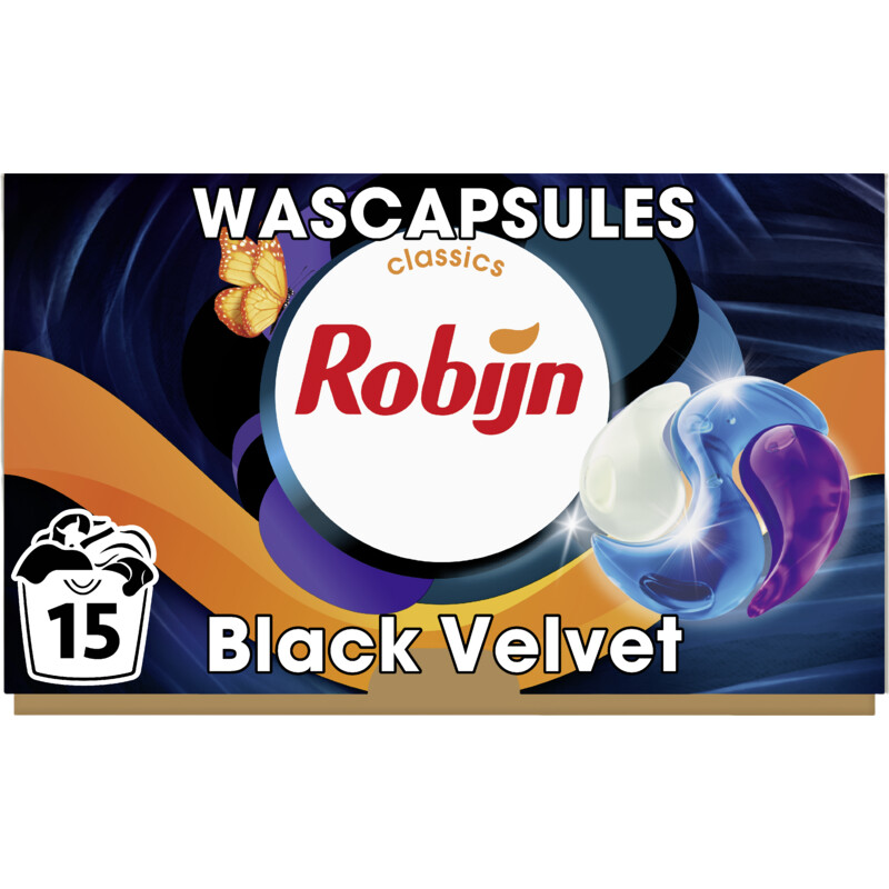 Een afbeelding van Robijn 3-in-1 Wascapsules black velvet