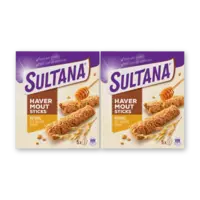 Sultana Havermoutsticks naturel golden syrup 2pk