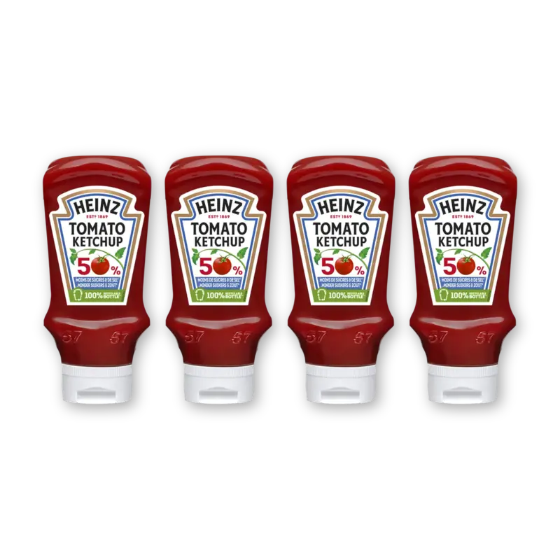 Heinz 50% minder suikers & zout 4-packk16