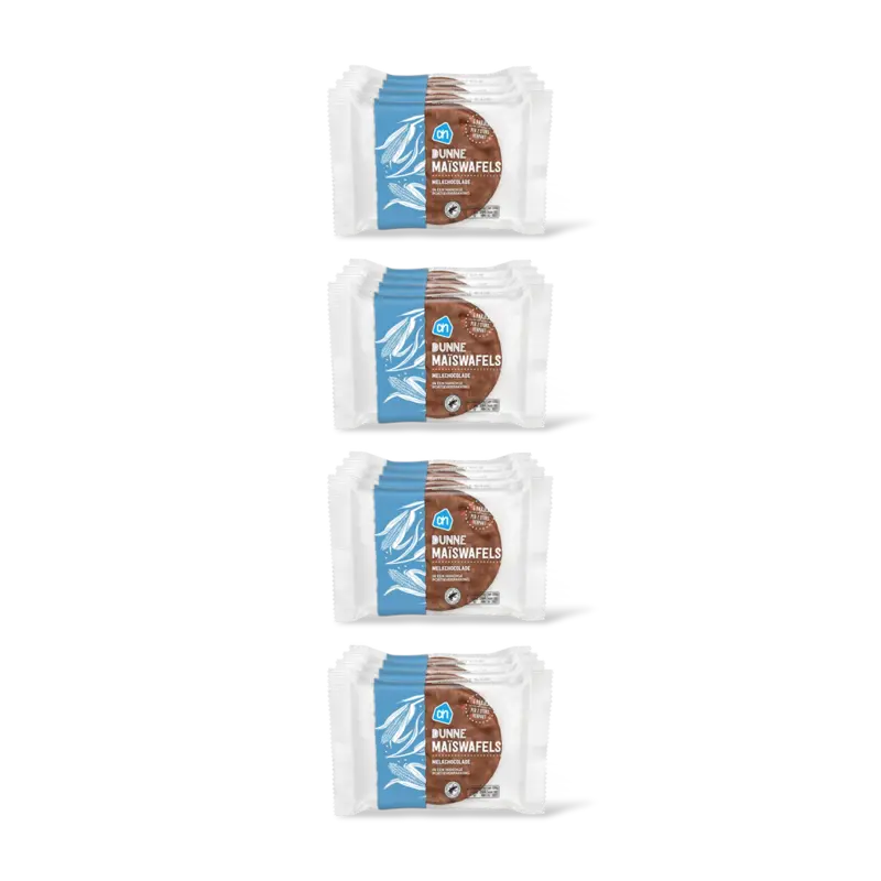 Dunne maiswafels melkchocolade 4x 4-pack