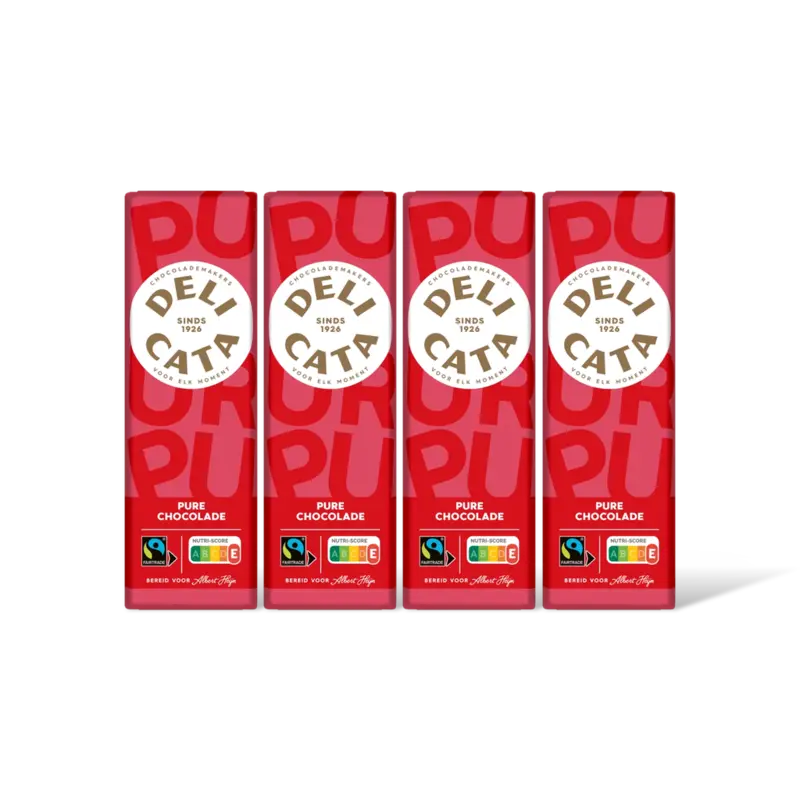 Delicata Reep pure chocolade 4-pack
