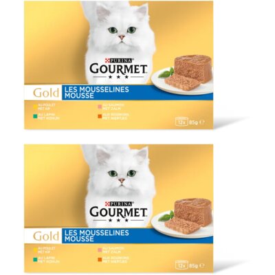 pdp-image-Gourmet Gold mousse kip zalm niertjes konijn 2pk