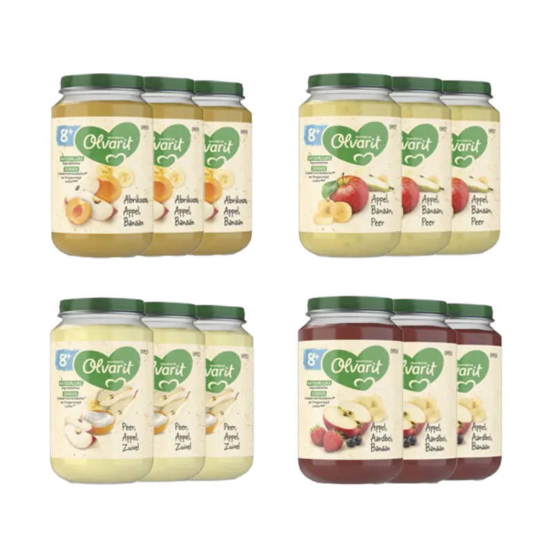 8+ mnd variatie fruit 12-pack