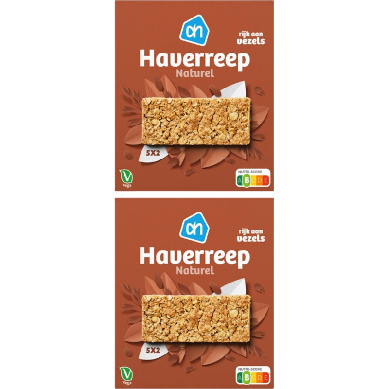 Een afbeelding van AH Haverreep naturel 2-pack