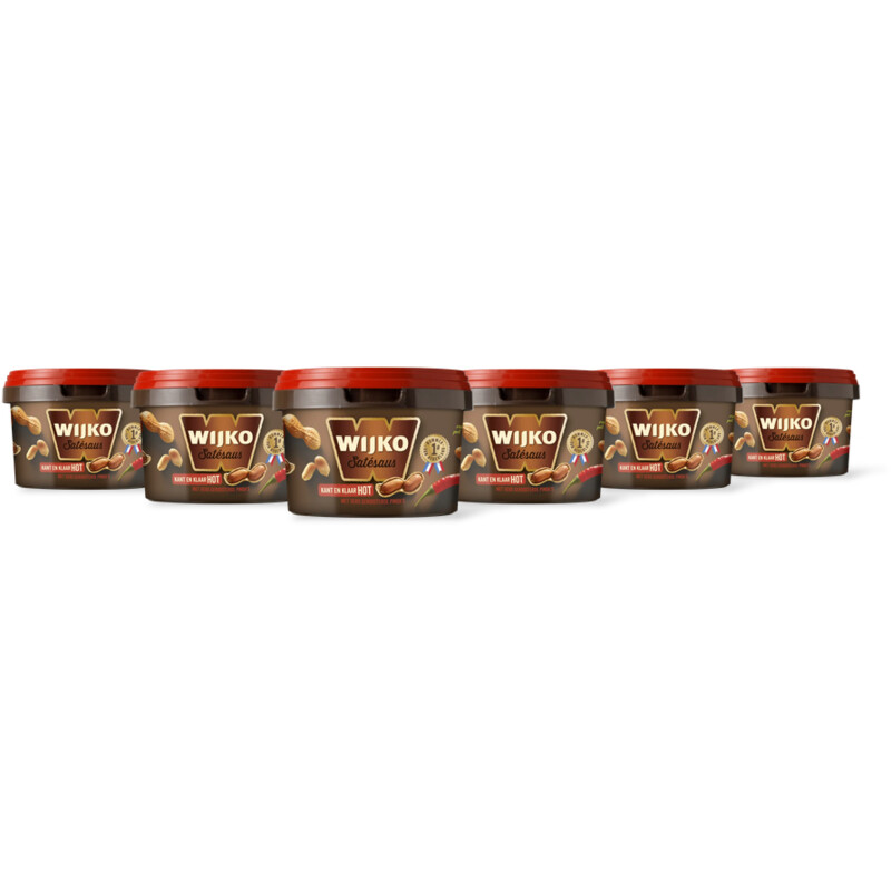 Wijko Satésaus kant en klaar hot 6-pack