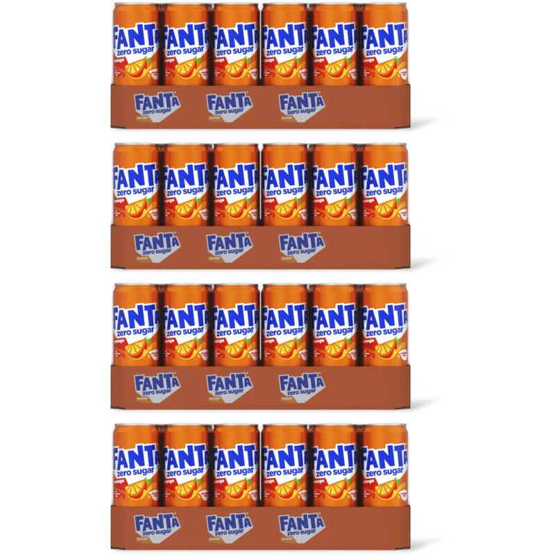 Fanta Orange zero sugar tray 4-pack