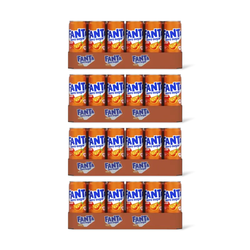 Fanta Orange zero sugar tray 4-pack
