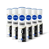 NIVEA Black & white silky smooth deo spray 6pk