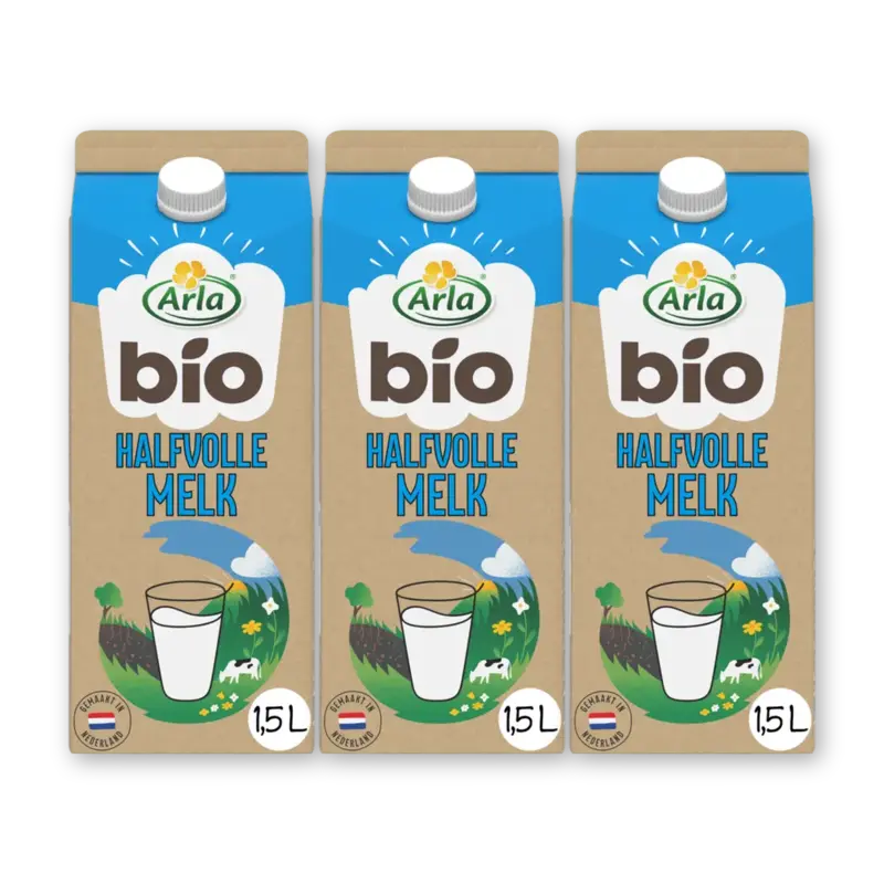 Biologisch halfvolle melk 3-pack