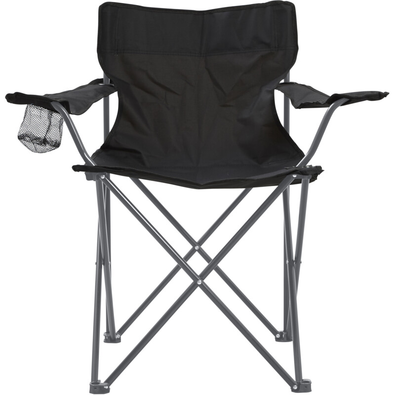 Opvouwbare campingstoel met bekerhouder