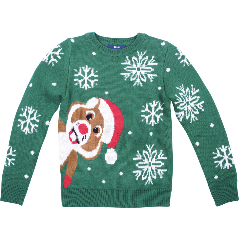 Een afbeelding van Blue Kerst trui gebreid 134/140