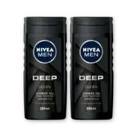 NIVEA Men deep clean shower gel 2-pack