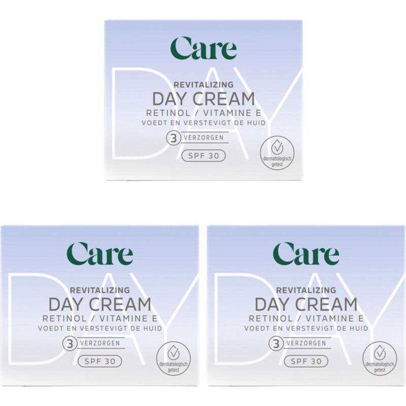 Een afbeelding van Care Revitalizing day cream spf30 3-pack
