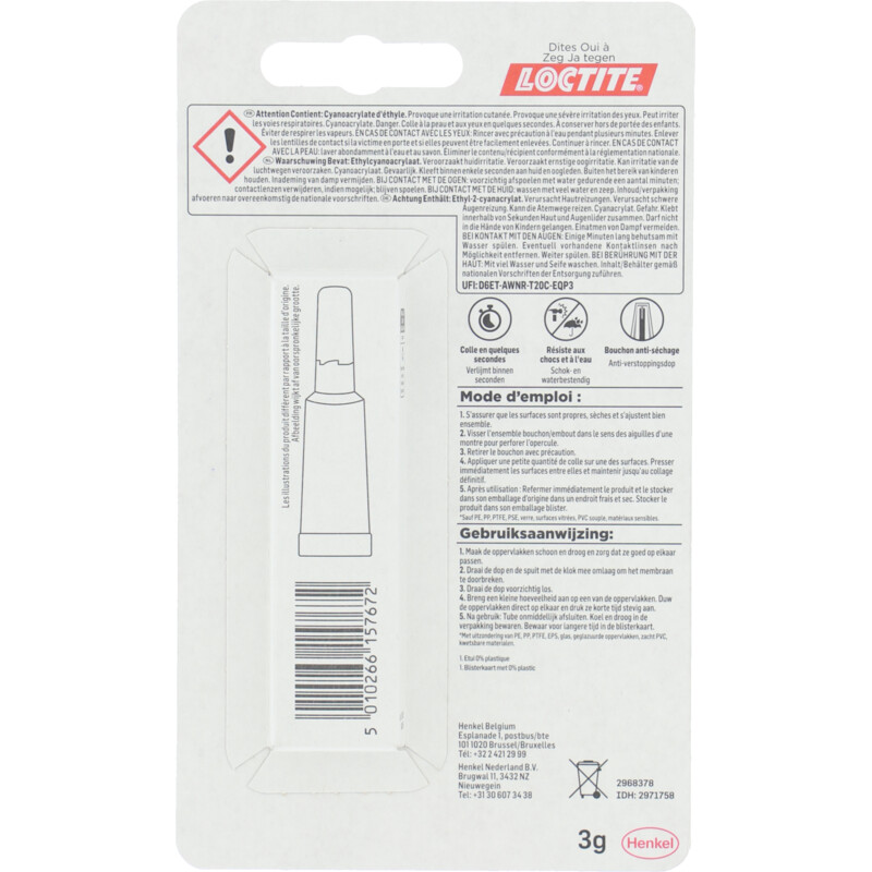 Een afbeelding van Loctite Seconde lijm