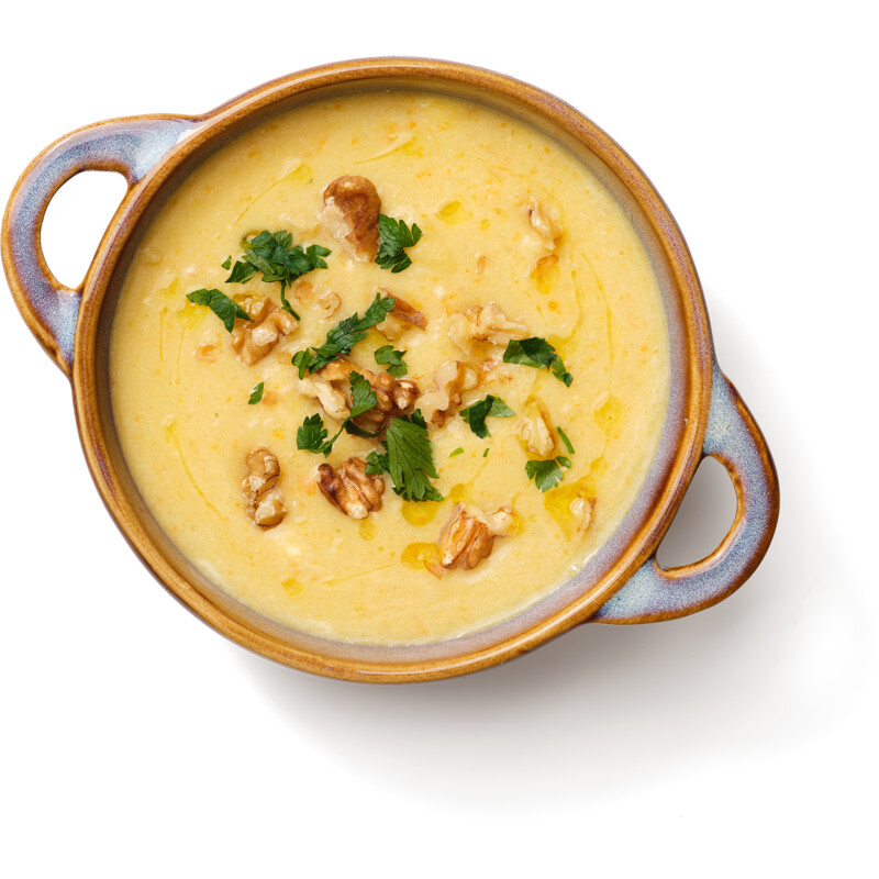 Een afbeelding van AH Excellent Romige pastinaaksoep walnoten verspakket