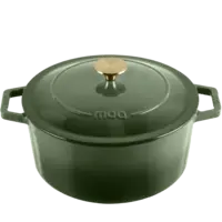 Lifegoods Cast iron rasserole 26cm 5,7 liter groen