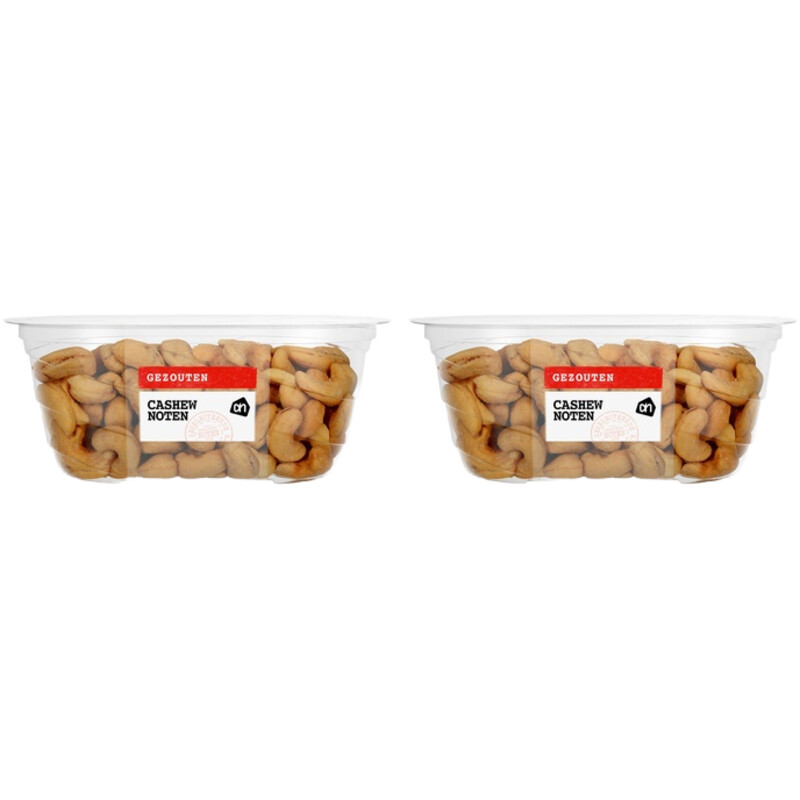 Een afbeelding van AH Cashewnoten gezouten 2-pack