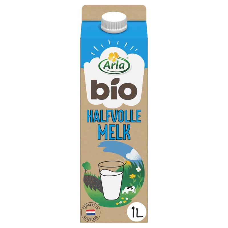 Biologische halfvolle melk