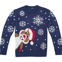 Een afbeelding van Blue Kerst trui gebreid XXL