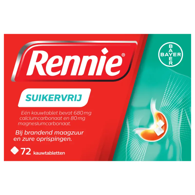 Kauwtabletten suikervrij brandend maagzuur oprispingen