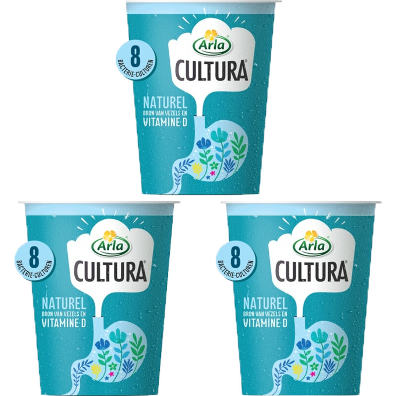 Een afbeelding van Arla Cultura naturel eetzuivel 3-pack
